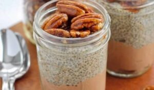 pudín de chía con nueces