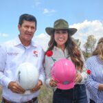 Libia Dennise García arranca obras de asfalto y educación en Cuerámaro